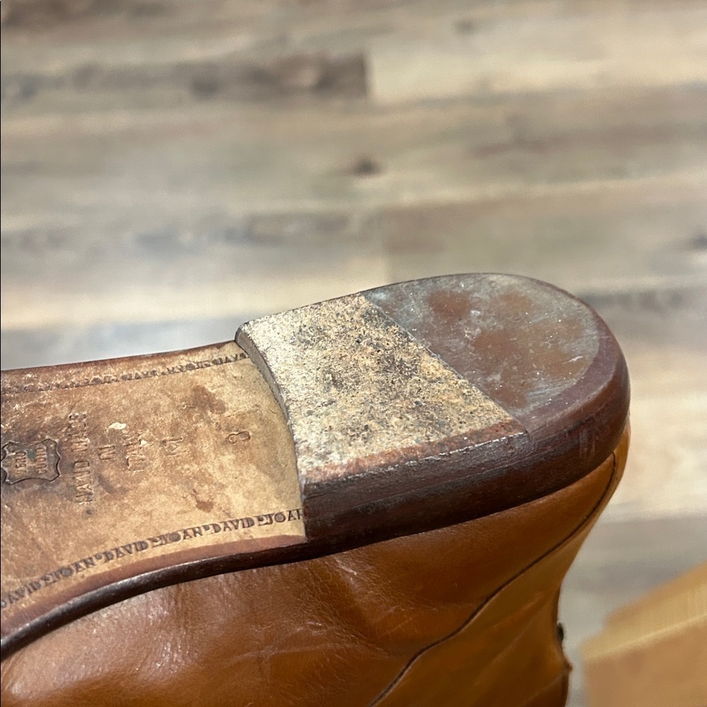 Joan & David Leather slip on tassel zip up back Boots Made in Italy size 8 - Picture 14 of 16